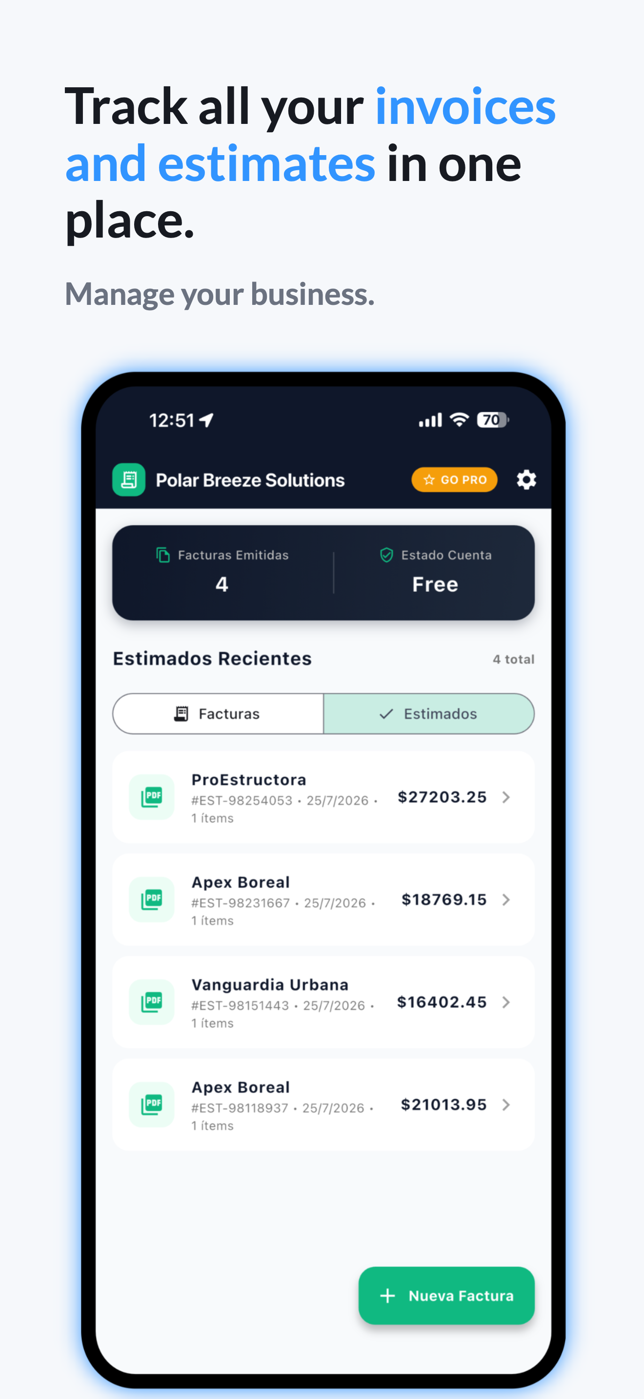 InvoiceQuick Estimados screenshot 2