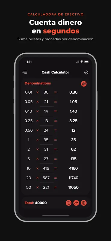 Calculadora de efectivo screenshot 1 of 5
