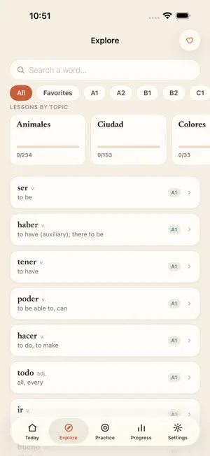 Léxico: Learn Spanish Words screenshot 2