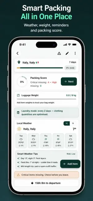 OneBag: Travel Packing List screenshot 3