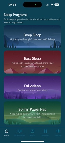 SleepEngine iPhone screenshot