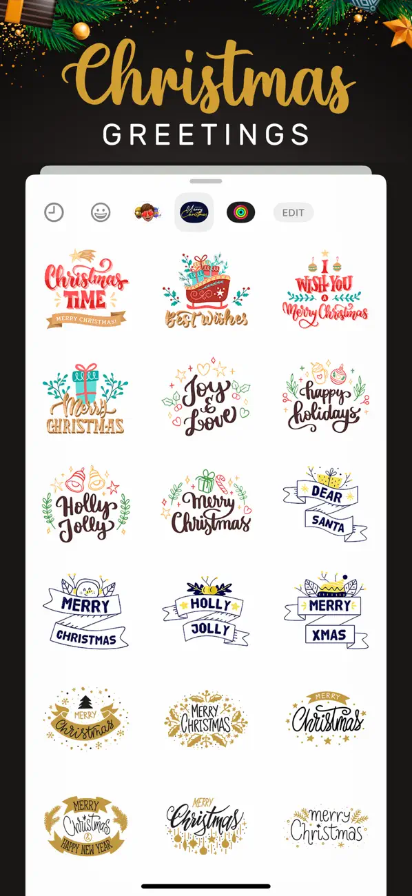Screenshot #3 pour Christmas Lettering Stickers!