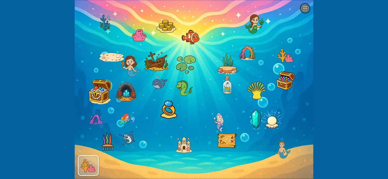 Screenshot #3 pour Jeux Stickers Sirènes Enfants