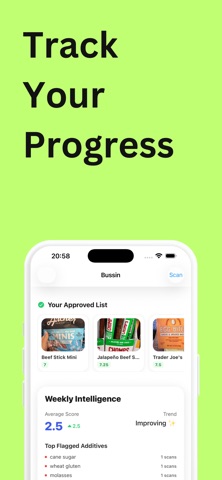 Bussin: Food & Grocery Scanner iPhone screenshot