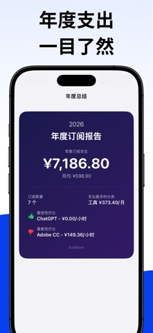 订阅管理 - 时均成本分析 screenshot