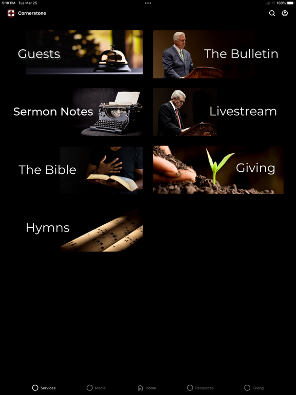 Cornerstone Church of Orlando iPad screenshot 1 - Education app