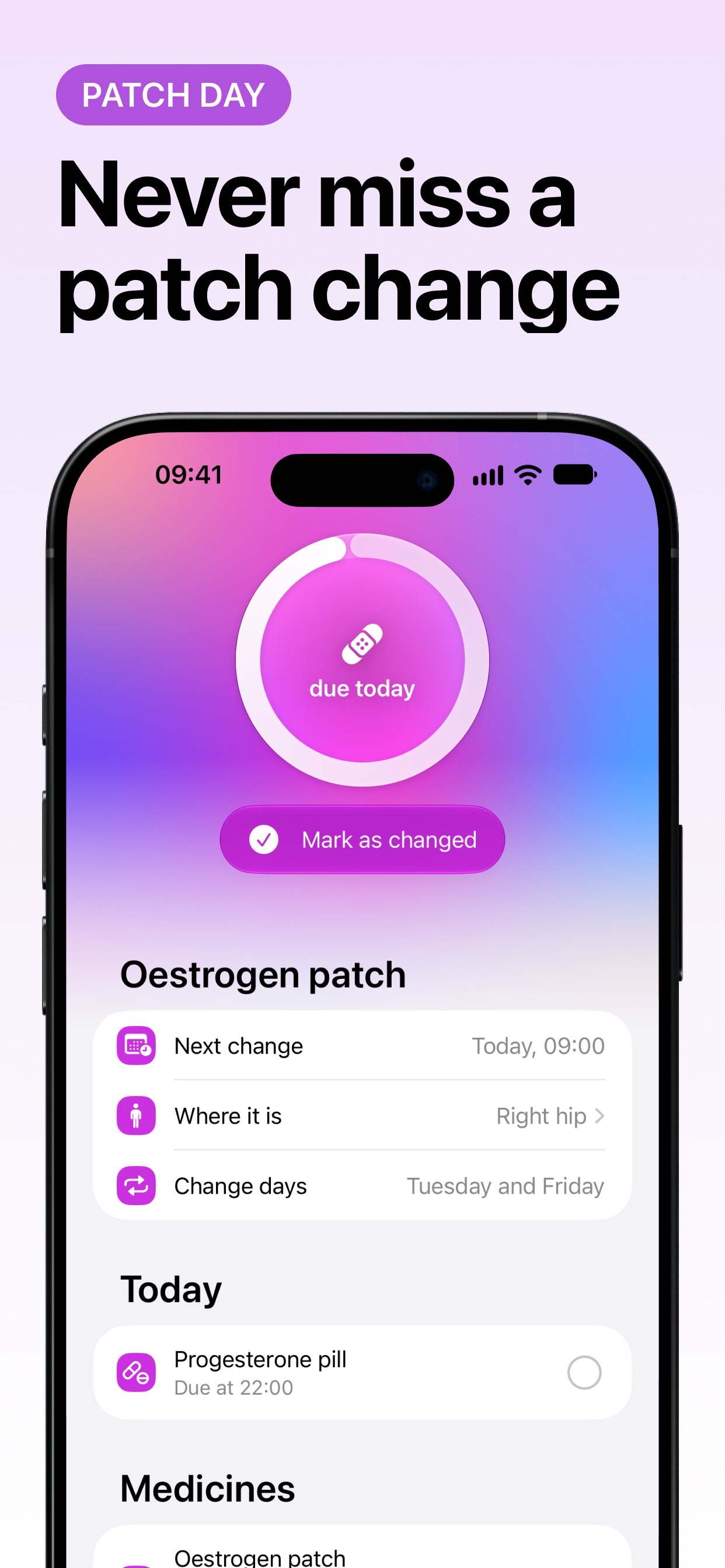 Screenshot 2 of Menopause & HRT Patch Tracker