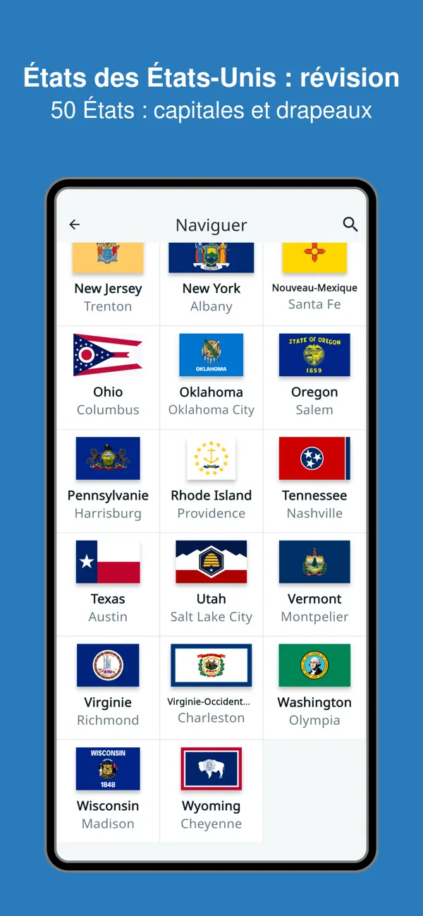 Screenshot #1 pour États américains : révision