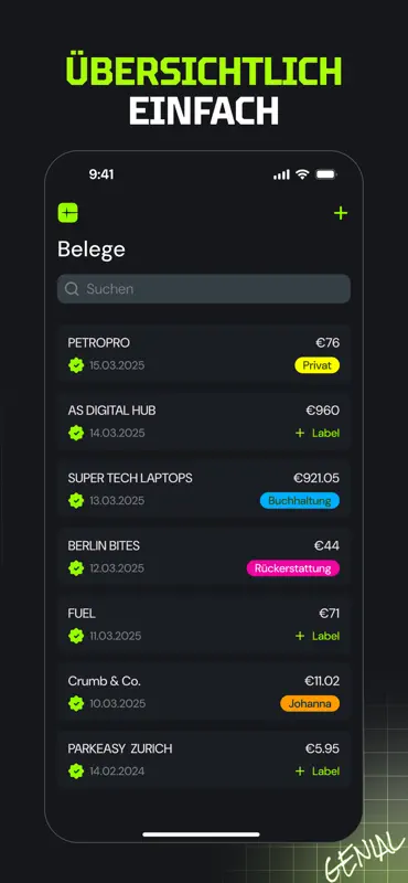 Magic Belege Scanner・Tracker screenshot 5 of 6