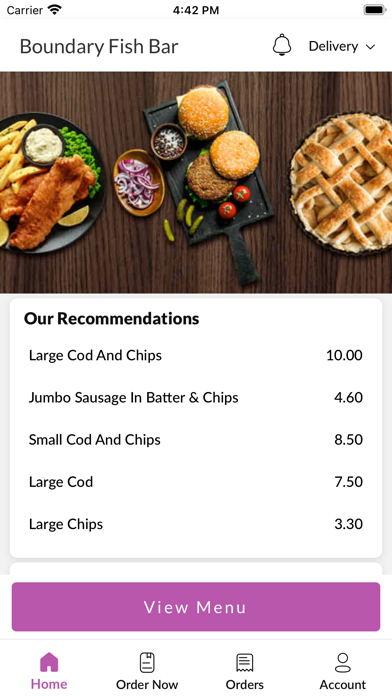 Boundary Fish Bar Norwich. Screenshot