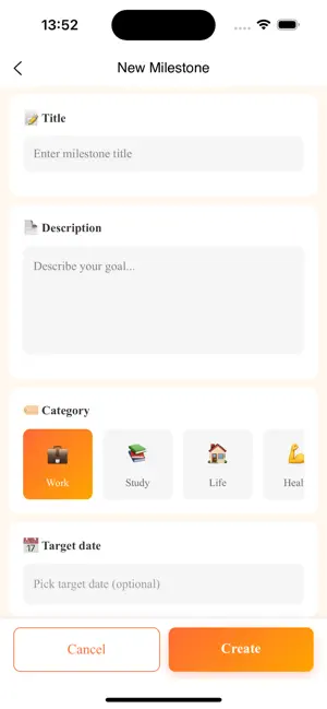 Milestone Journal Timeline Log screenshot 3