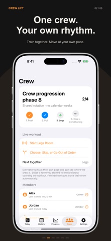 Crew Lift: Gym Tracker Screenshot 2 of 6