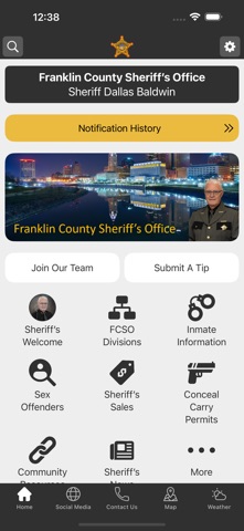 Franklin County Sheriff OH iPhone screenshot