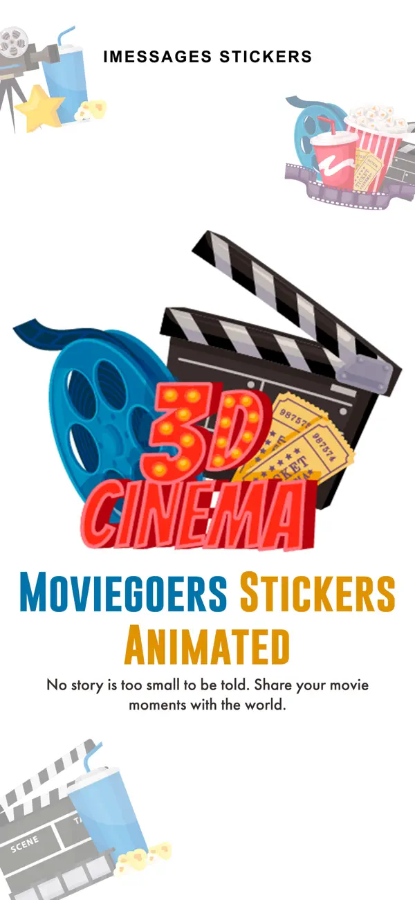 Screenshot #1 pour Moviegoers Stickers-Animated