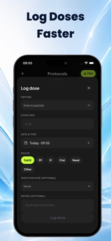 Peptide Tracker: PeptiPal iPhone screenshot