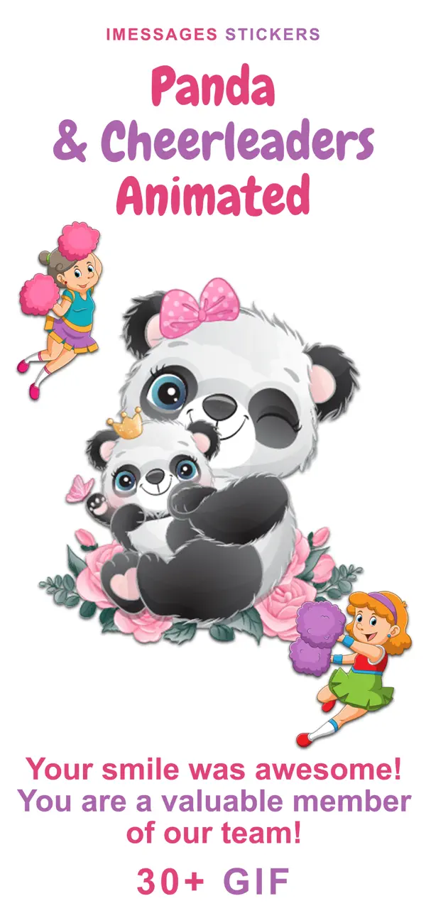 Screenshot #1 pour Panda & Cheerleaders Animated