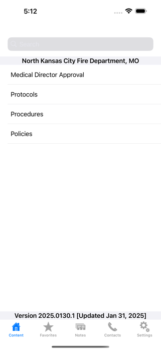 NKCFD EMS Protocols Screenshot 2 of 4