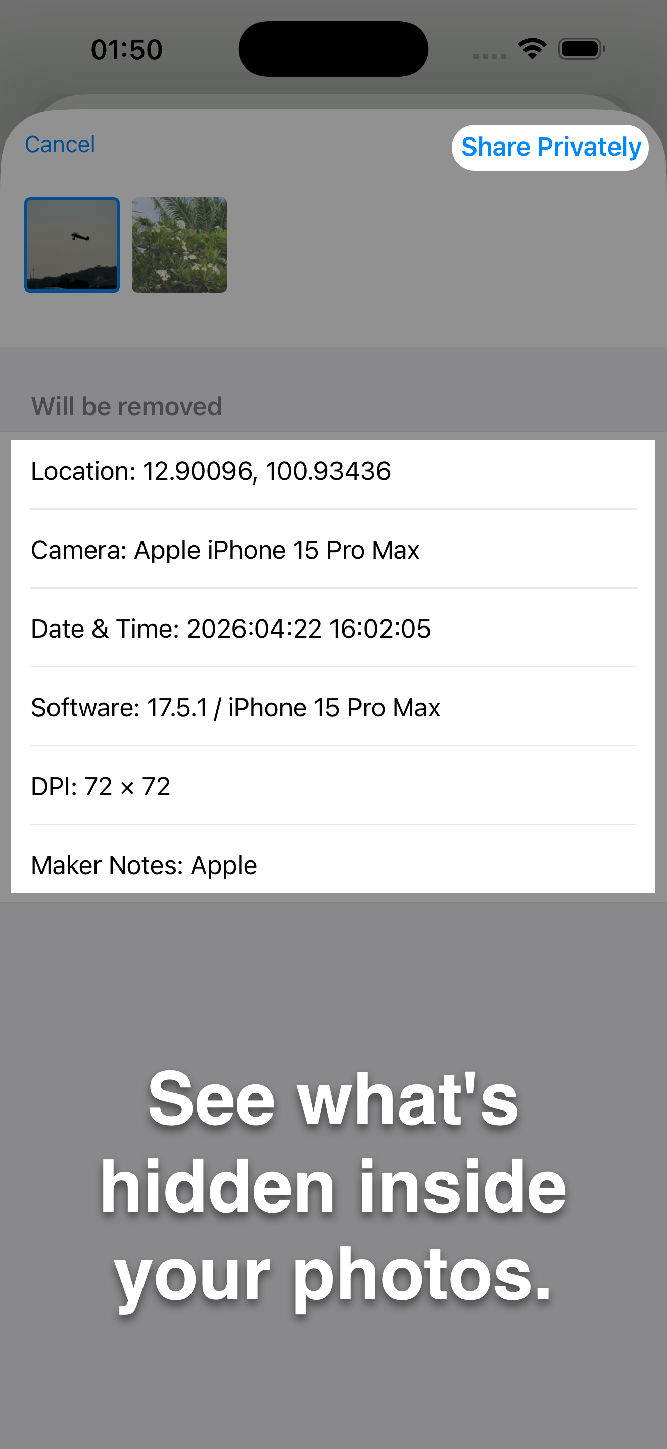 EXIF Cleaner PRO screenshot 2