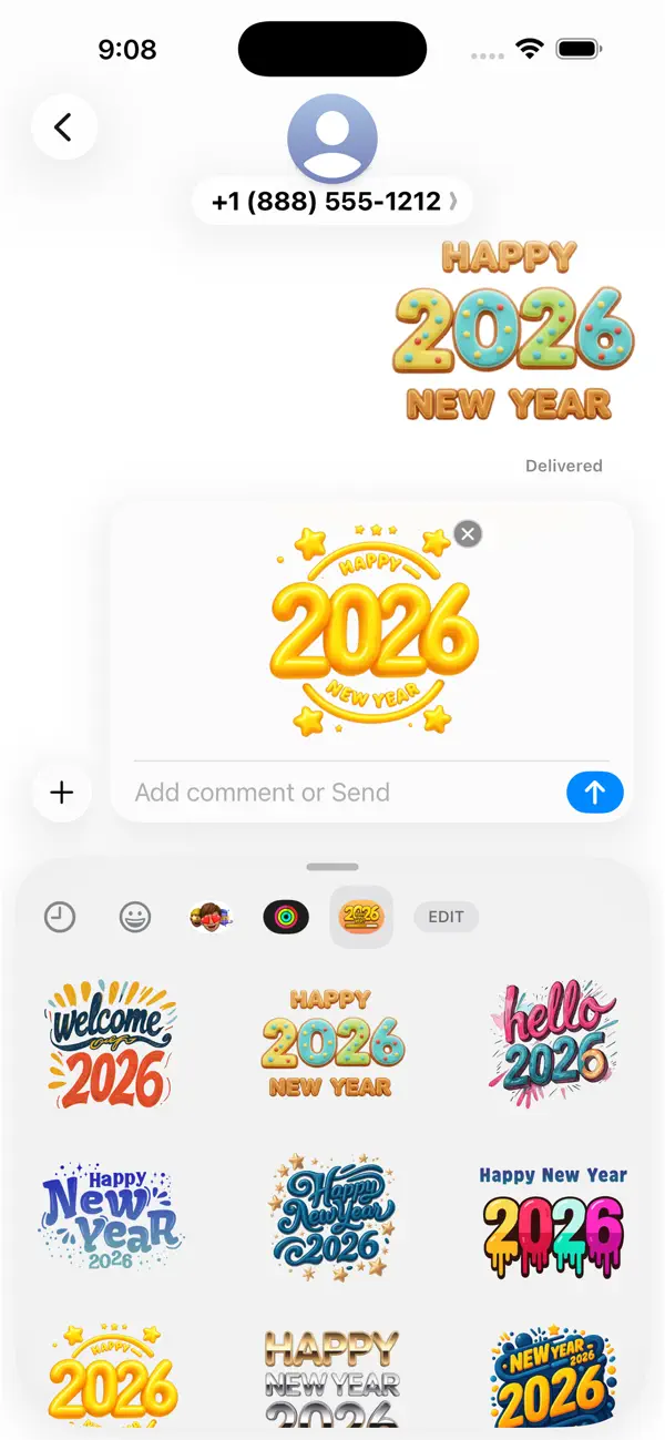 Screenshot #1 pour New Year Chapter 2026 Stickers