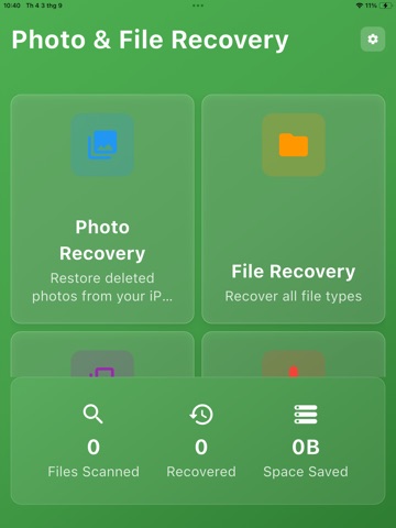 Photo & File Recovery iPad screenshot