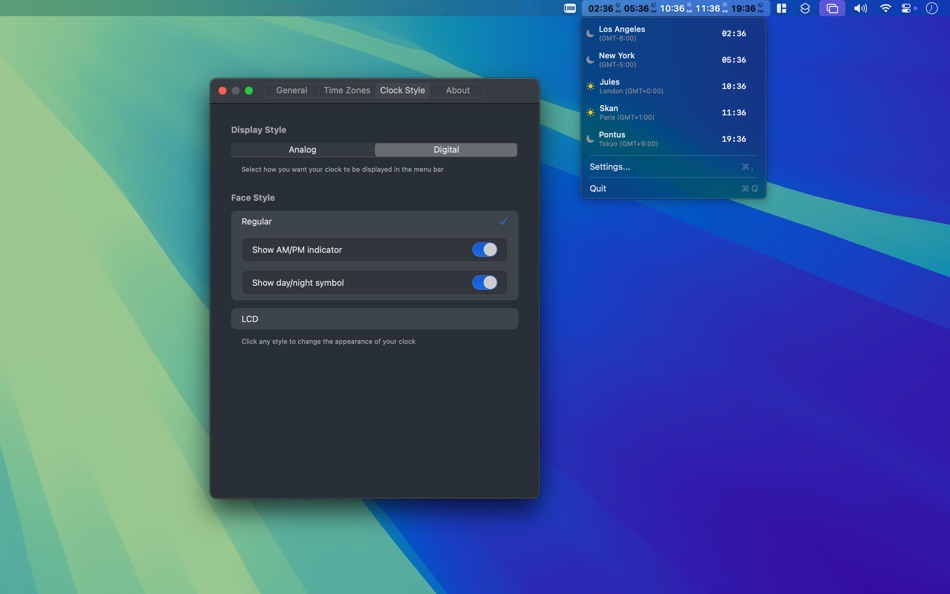 #5. Clock Zones - World Time (macOS) 게시자: Inside Internet