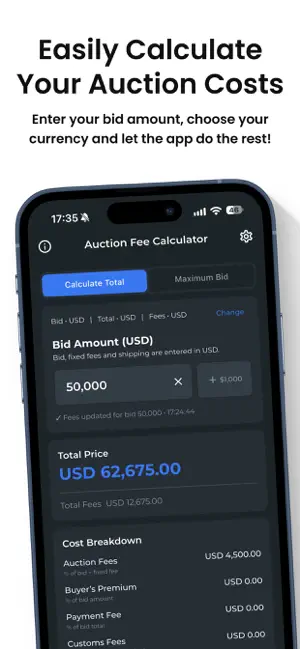 Auction Calculator - Bid Smart screenshot 1