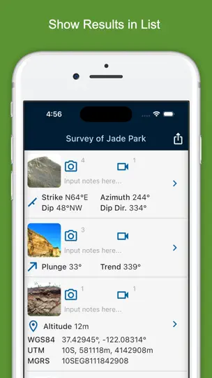 Скриншот Гео-клинометр: GeoCompass на iPhone 5