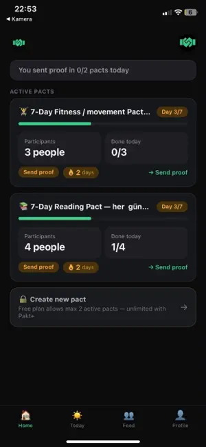 Pakt: Habit Challenge screenshot 1