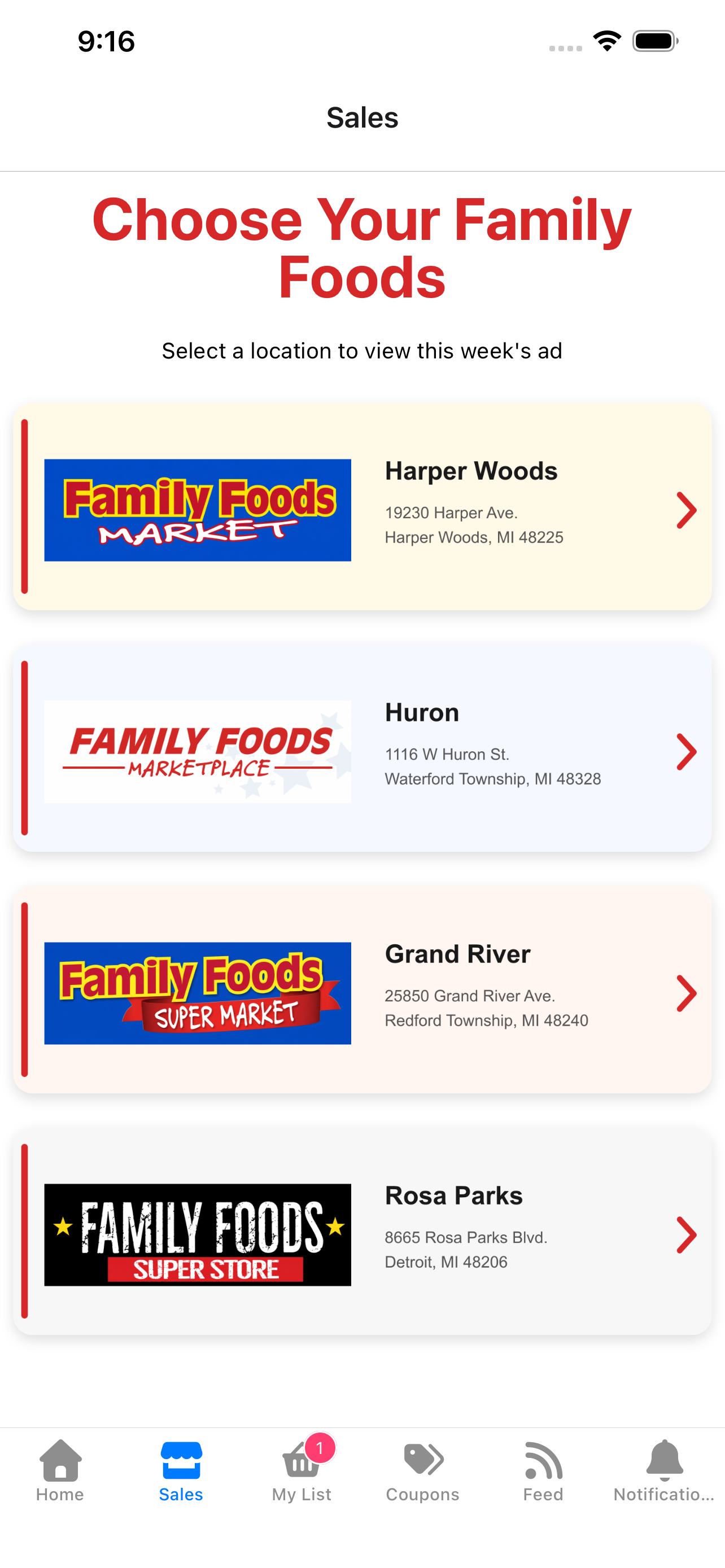 Family Foods Markets screenshot 2