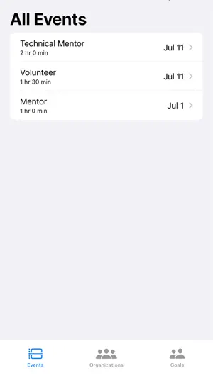 Volunteer Time Tracker screenshot 1