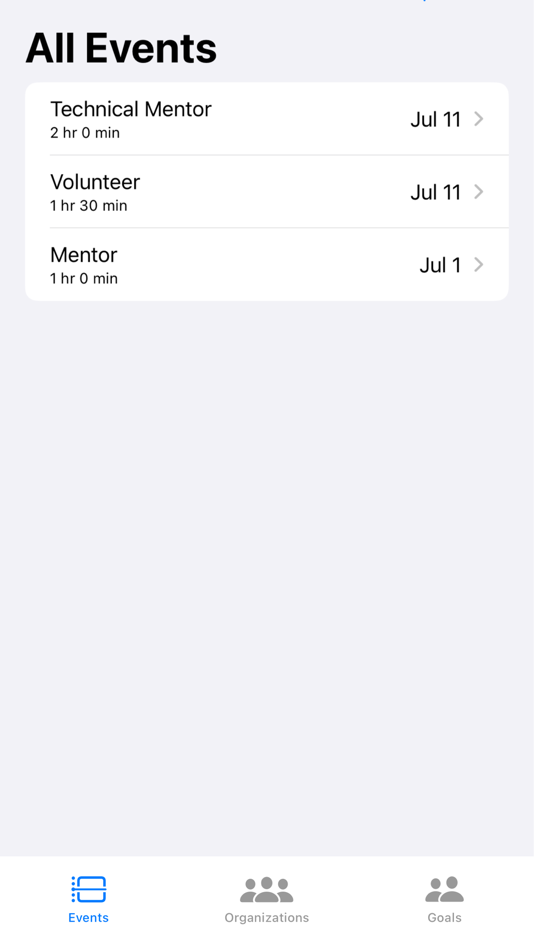 #1. Volunteer Time Tracker (iOS) By: Jose Toledo