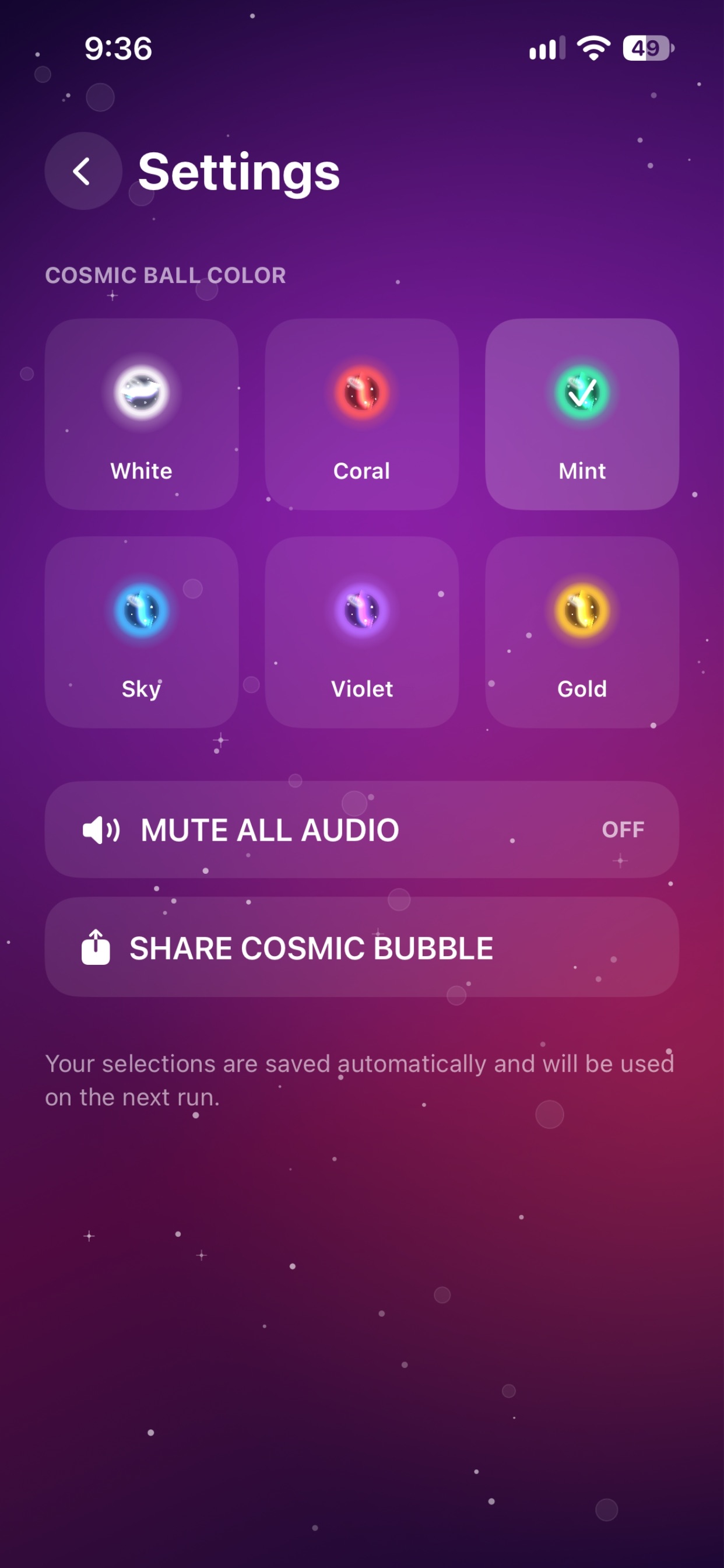 Screenshot 3 of Cosmic Bubble: Endless Bounce