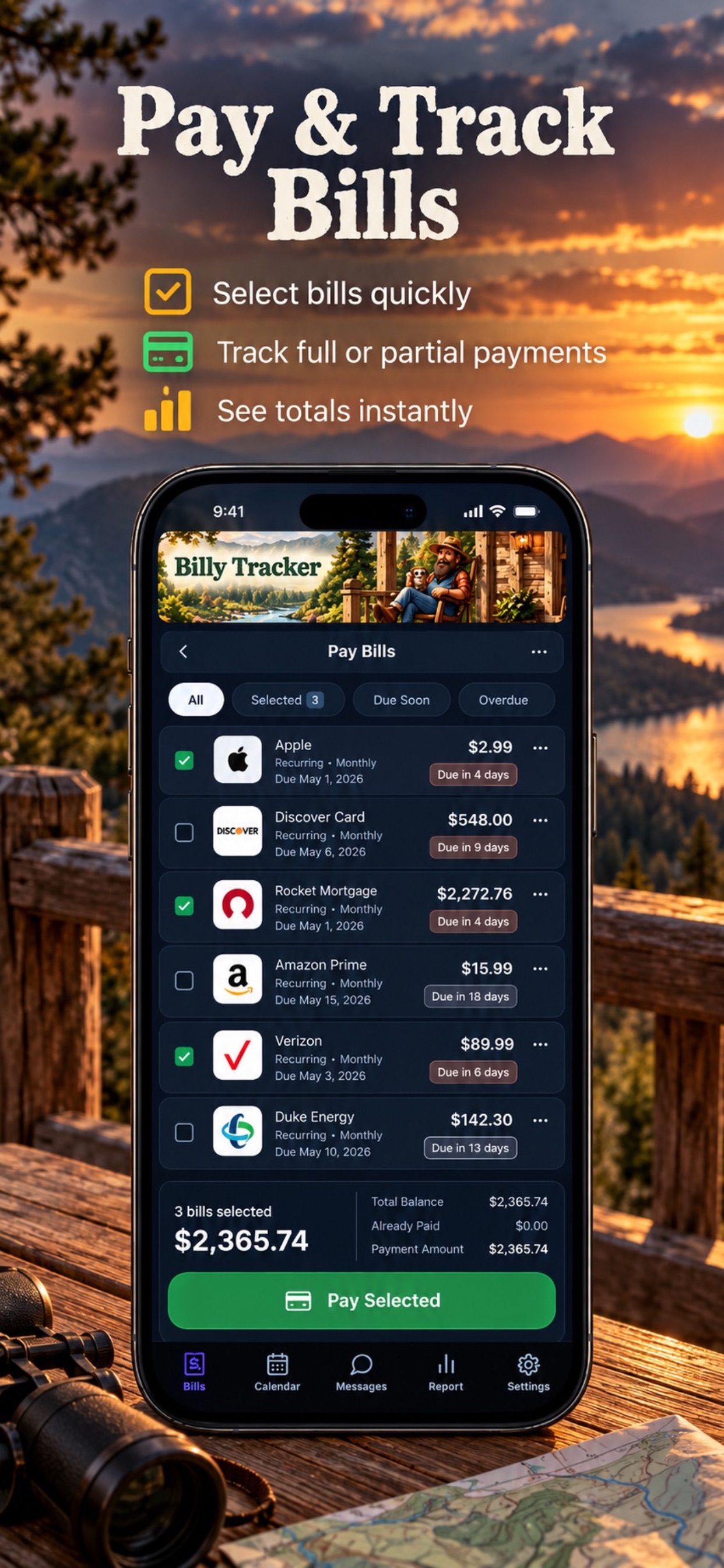 Screenshot 1 of Billy Tracker - Bill Organizer