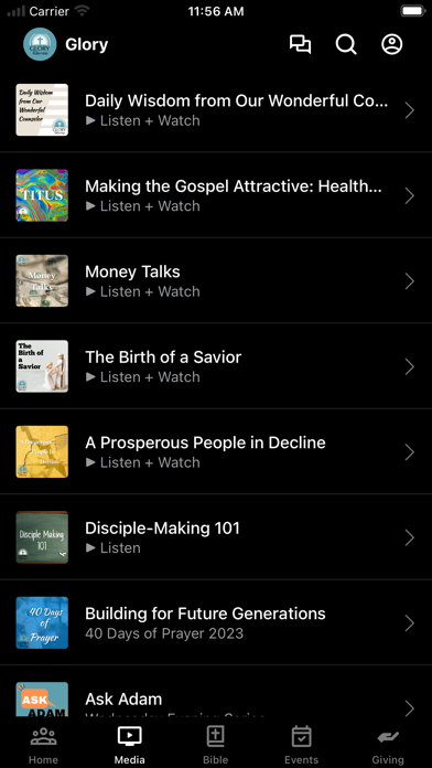 Glory Fellowship Church App Screenshot