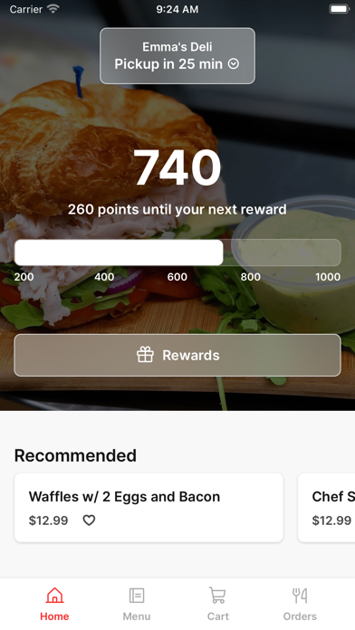 Emma's Delicatessen & Caterers iPhone screenshot 1 - Food & Drink app