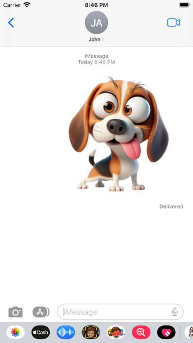 Screenshot 4 of Goofy Beagle Stickers App