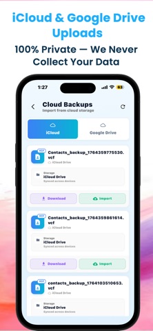 Contacts Backup Tool screenshot
