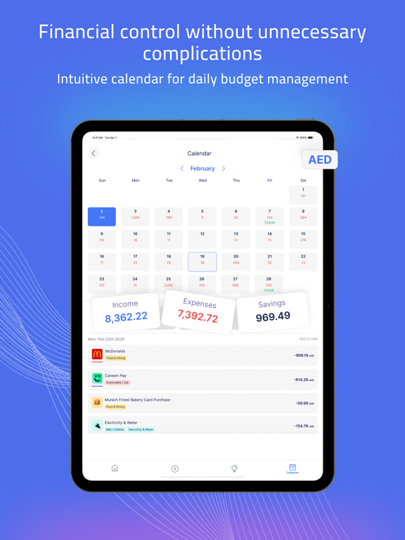 Crunch : Money Manager iPad screenshot