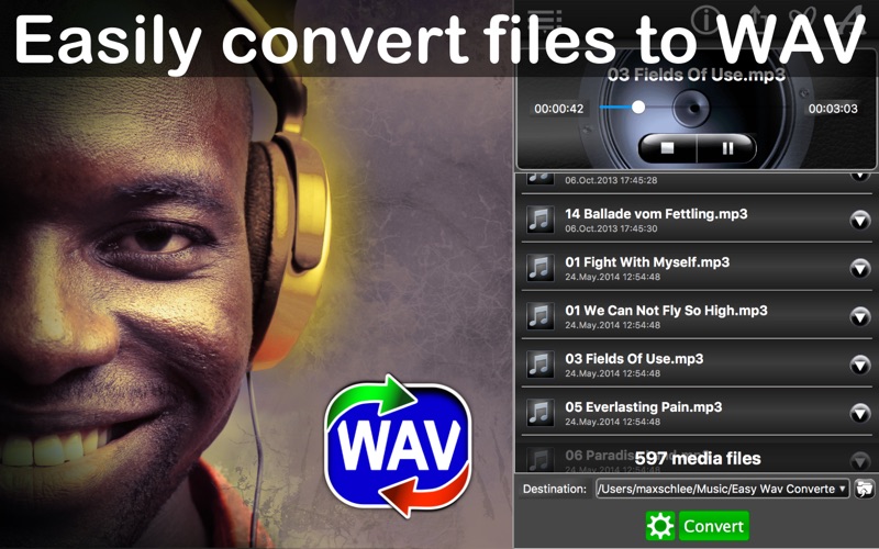 Easy Wav Converter app screenshot
