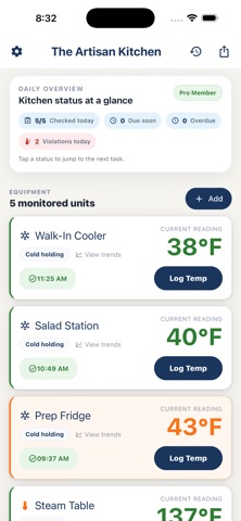 TempLog Pro: HACCP Logs screenshot