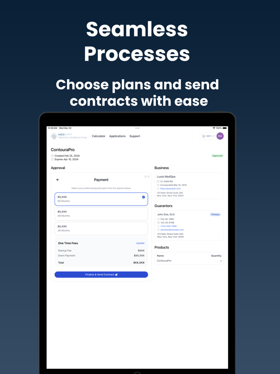 MedShift Velocity Lending iPad screenshot 5 - Business app