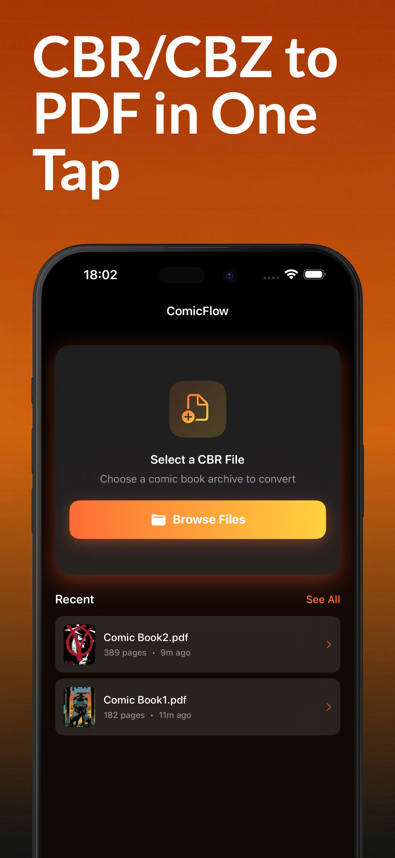 ComicFlow - CBR & CBZ to PDF