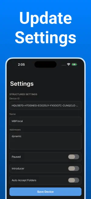 Syncthing Monitor iPhone screenshot 3