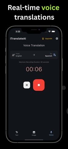 Voice Translate & Recorder iPhone screenshot