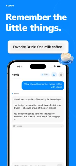Nemio: Personal CRM, Memory Ai screenshot 1