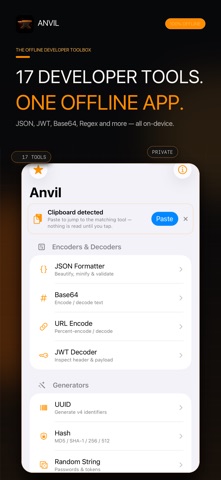 Anvil: Developer Tools Screenshot 1 of 5