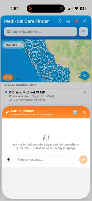 Medi-Cal Care Finder screenshot 2