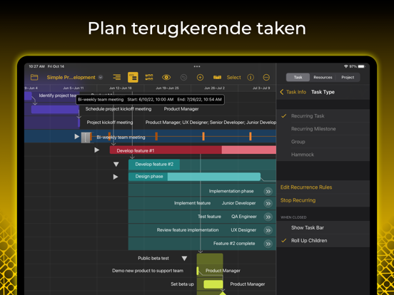 OmniPlan 4 iPad app afbeelding 5