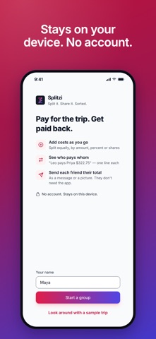 Splitzi: Split Bills & Trips Screenshot 6 of 6
