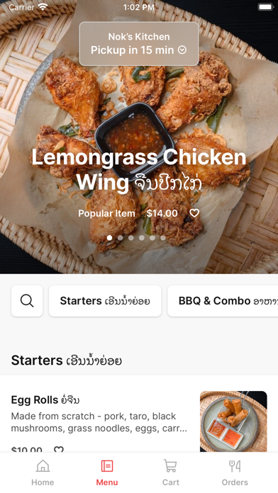 Nok's Kitchen iPhone screenshot 2 - Food & Drink app